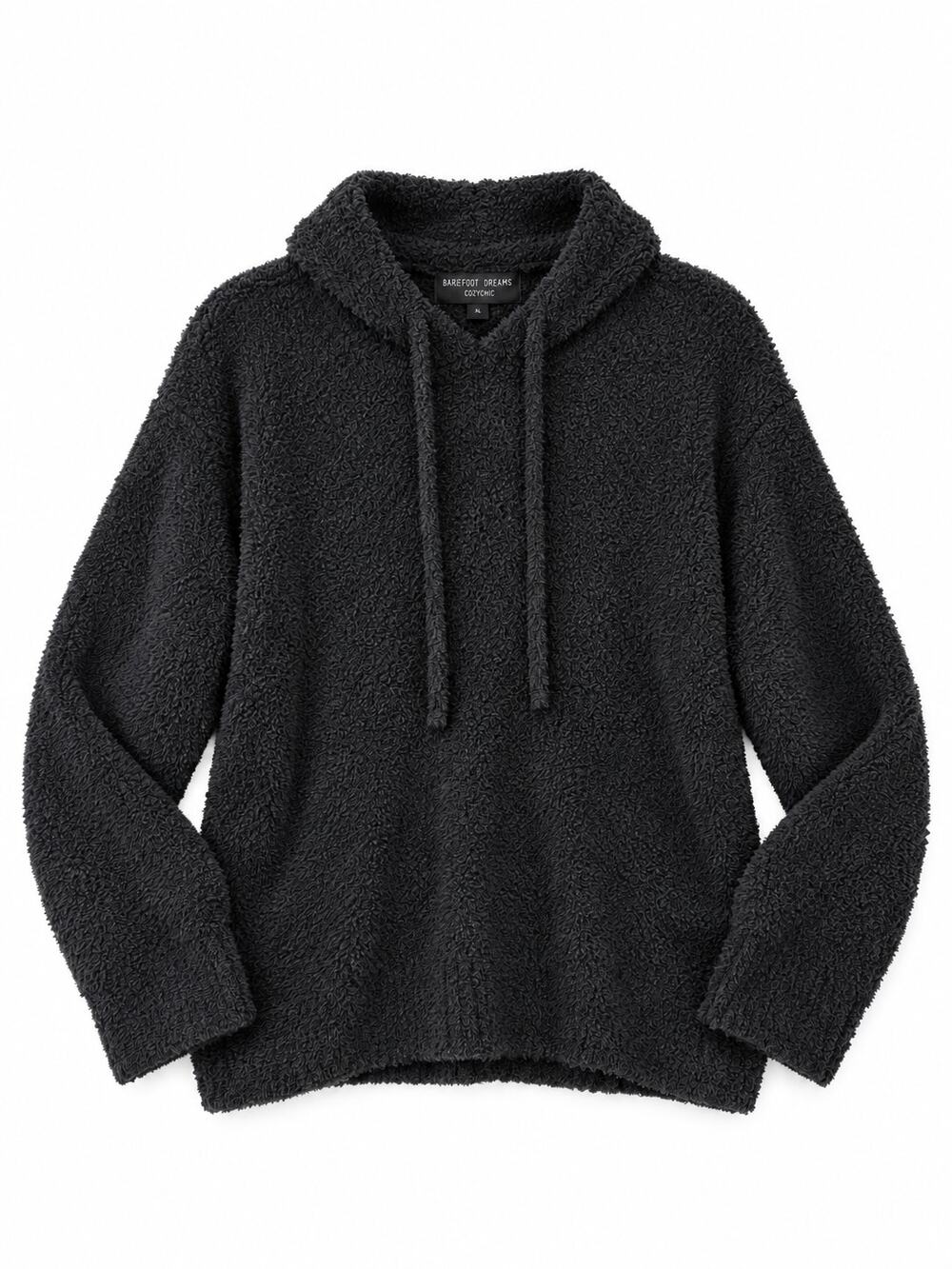 Barefoot Dreams CozyChic Knit Pullover Hoodie Women XL Charcoal Gray Relaxed
